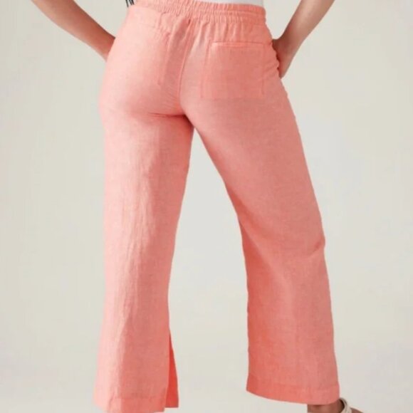 Retreat Linen High Rise Wide Leg Pant 14 Petite - Picture 6 of 7